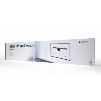 Gembird WM-S80F-01 plakans fiksēts televizora sienas stiprinājums 37–80" (2,03 m), VESA līdz 600x400, līdz 50 kg, melns