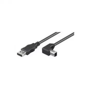 Wentronic Goobay USB 2.0 Hi-Speed kabelis, melns, 0,5 m - USB 2.0 spraudnis (A tips) > USB 2.0 spraudnis (B tips) (93016)