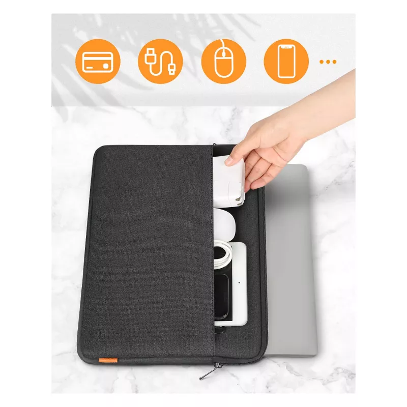 Portatīvā datora futrālis Inateck LB01005 39,6 cm (15,6 collu) klēpjdatoriem, melns