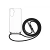 Telefona maciņš FIXED Samsung Galaxy A36 5G — Fixed Pure Neck Case TPU, melns, saderīgs ar kakla siksniņu