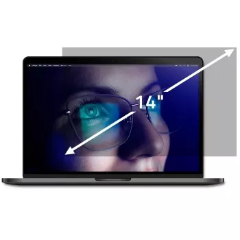 Qoltec Privātuma filtrs GDPR 14 collas 16:9 (12.20, 16:9), Aizsargplēve klēpjdatoram