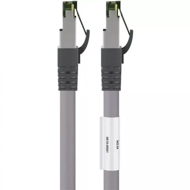 Goobay CAT 8.1 Patch vads, S/FTP (PiMF), Pelēks, 0,5 m - LSZH halogēnus nesaturošs, varš AWG 24 (55135)