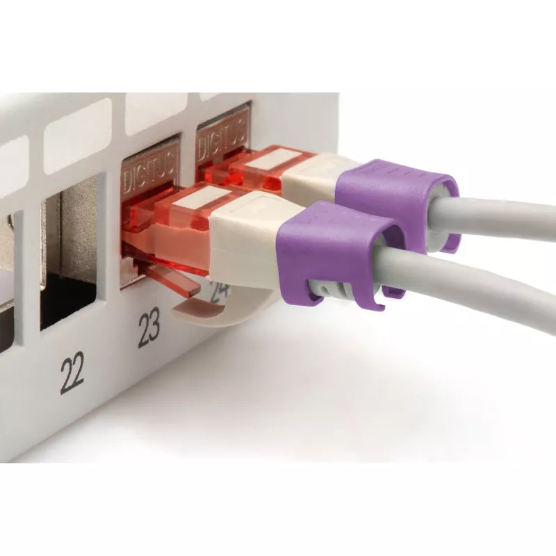 Krāsu kodu klips Digitus Color clips komutācijas kabelim A-CC-VI PVC violets