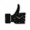 NeXtime pulkstenis 3072zw Thumbs up, 40,5x41 cm, sienas, melns/sudrabs