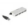 DeLOCK USB centrmezgls 87445 4 pieslēgvietu ārējais 480 Mbit/s Balts