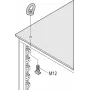 Schroff pacelšanas cilpu komplekts M12 (4 gab./komplekts) (23130072)
