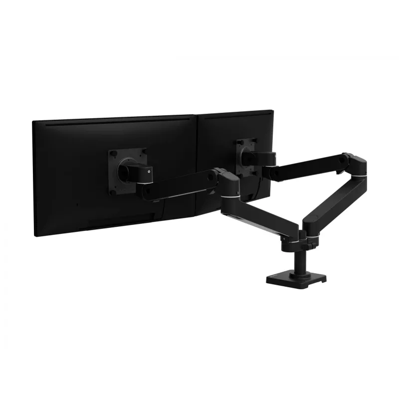 Ergotron LX Pro - Montāžas komplekts (divu roku) - modulārs - 2 LCD displejiem - blakus - alumīnijs - melns - Ekrāna izmērs: līdz 68,6 cm (līdz 27 collām) (45-686-292)