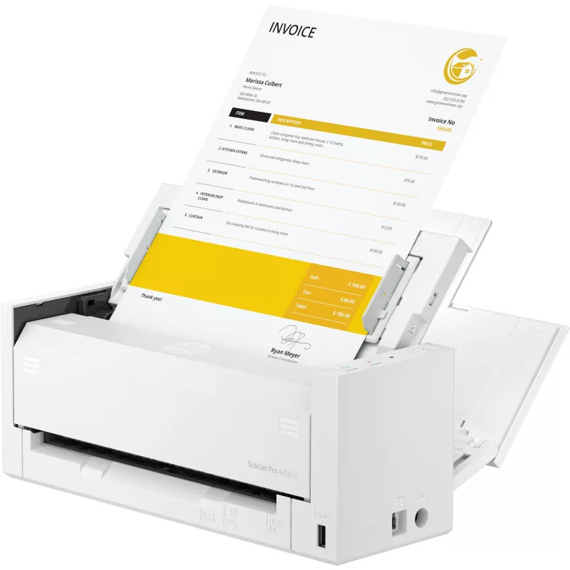 ADF skeneris HP ScanJet Pro 4200 s1 600 x 600 DPI A4 Zils Balts