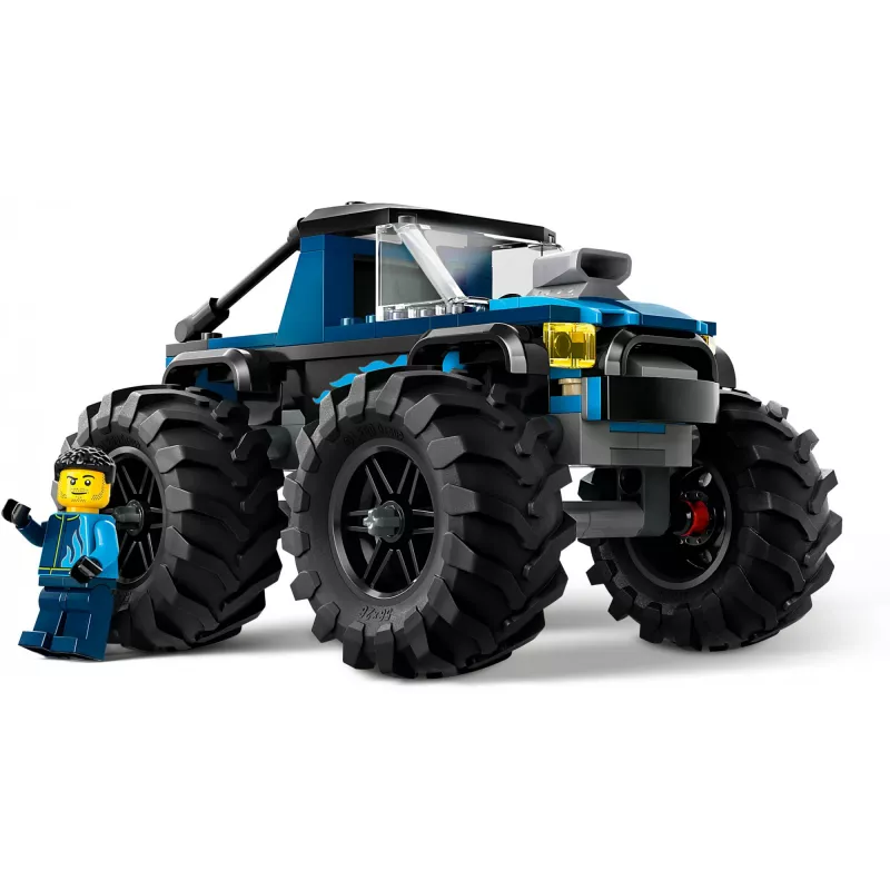 Konstrukciju rotaļlieta LEGO City 60402 Zilais monstru kravas auto ar lielām riepām, 148 detaļas, 1 minifigūra, vecumam 5+