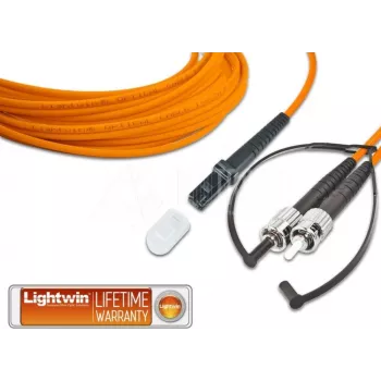 Lightwin augstas kvalitātes dupleksais optisko šķiedru komutācijas kabelis, MM OM2, MTRJ - ST optisko šķiedru komutācijas kabelis (LDP-50 MTRJ-ST 2.0)