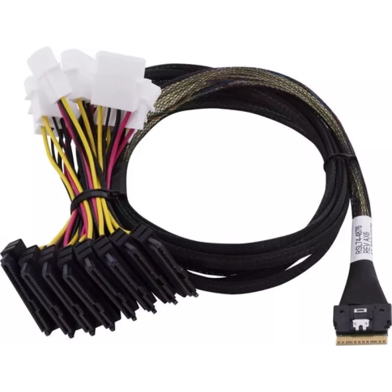 Adaptec kabelis 1x SFF8654 x8 -> SFF8639 8xU.3 intern 0.8m SlimSAS - 8SFF-8639 x1 and3 tri-mode SAS/SATA/NVMe
