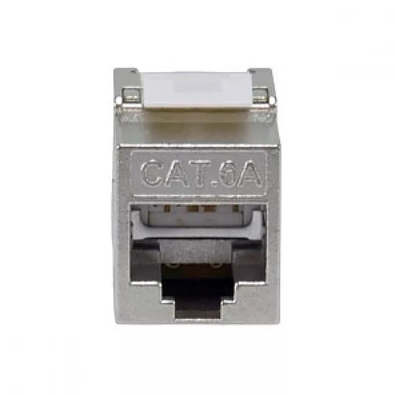 Ekranēts Cat.6A plāns Keystone savienotājs, EQUIP 767223, bez instrumentiem, RJ-45, plakans, sudraba, 8 gab.