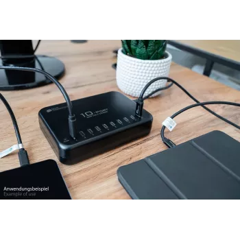 Alcasa PCA-D007S mobilās ierīces lādētājs Planšetdators Melns AC Ātrā uzlāde Iekštelpām