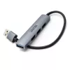 Unitek H1208A USB-A sadalītājs, 4 porti (1x USB-A 5 Gbps, 3x USB-A 2.0), alumīnijs, sudraba