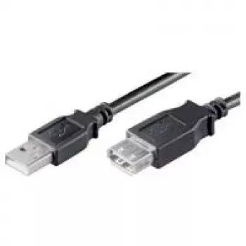 Wentronic Goobay USB 2.0 Hi-Speed pagarinātāja kabelis, melns, 0,6 m - USB 2.0 spraudnis (A tips) > USB 2.0 ligzda (A tips) (68625)