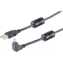USB kabelis S/CONN 13-10002 USB 2.0 1m Melns