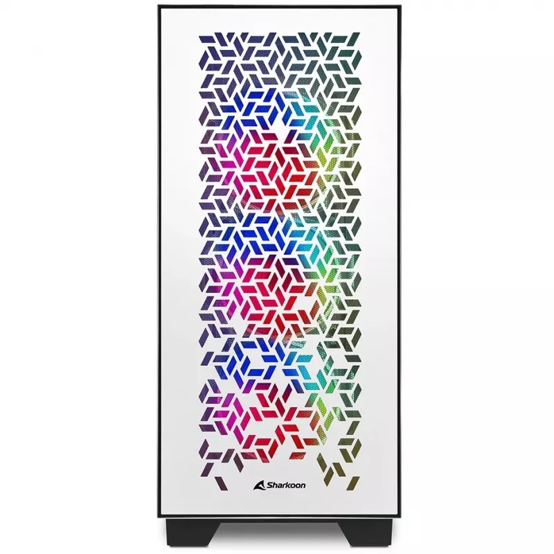 Sharkoon ELITE SHARK CA300H - Tornis - PC - Balts - ATX - EATX - micro ATX - Mini-ITX - Metāls - Rūdīts stikls - Spēlēm