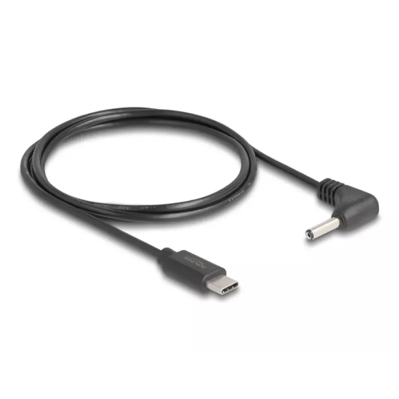 DeLOCK 85393 strāvas kabelis melns 1.5 m USB C 3.5 x 1.35 mm