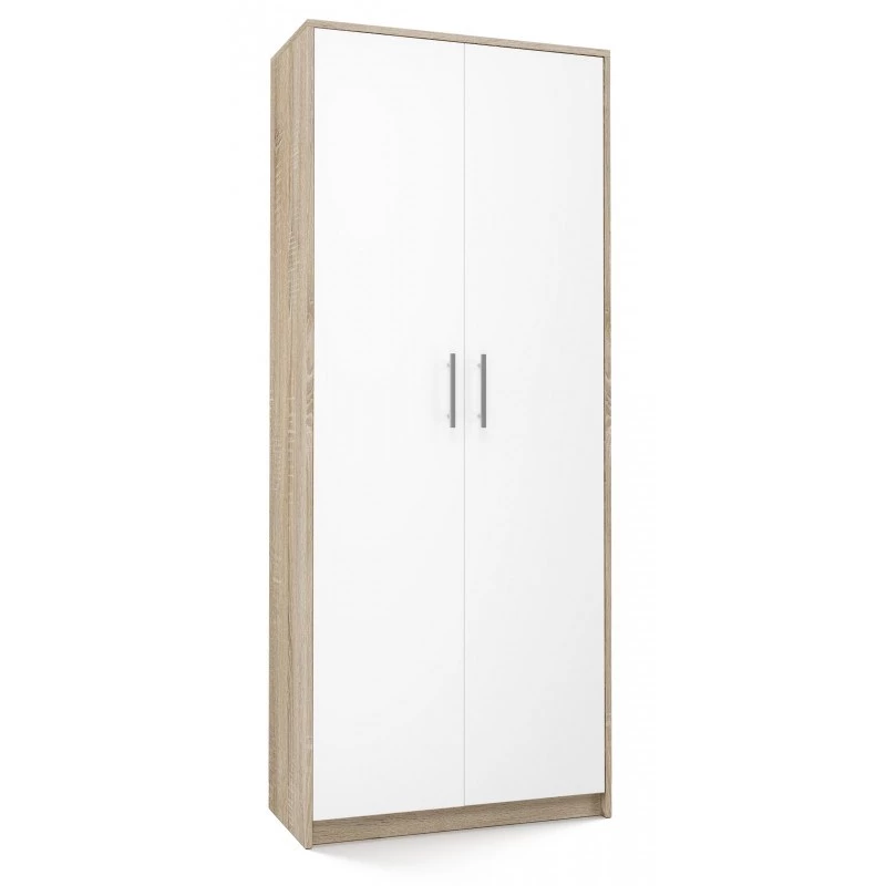 Dokumentu skapis OLIV 2D 74x35x180 cm, sonomas ozols/balts