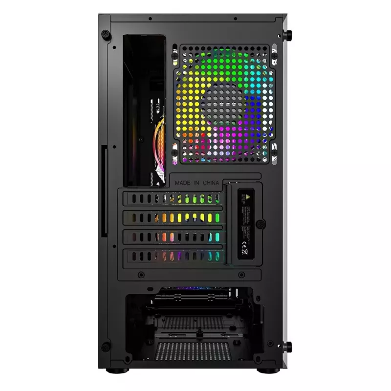 Logic Atos ARGB Mini USB 3.0 Micro Tower korpuss, melns (AM-ATOS-10-0000000-0002)
