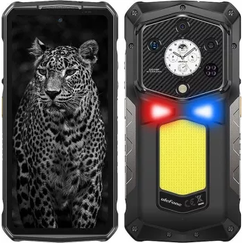 Izturīgs viedtālrunis UleFone Armor 29 Ultra — 6,67 collu FHD+ displejs, MediaTek Dimensity 9300+, 16 GB RAM, 5G, Dual SIM, 21200 mAh baterija, melns