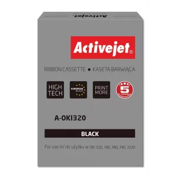 ActiveJet A-OKI320 lente punktmatricas printeriem, neilons, 8 mm x 1,6 m, melna, 3 000 000 rakstzīmju, iepakojumā 100