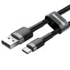 Baseus Cafule USB uz USB-C 3A 1m (pelēks-melns)
