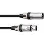 PSSO XLR mikrofona kabelis 3 kontaktu 15 m, melns, Neutrik savienotāji