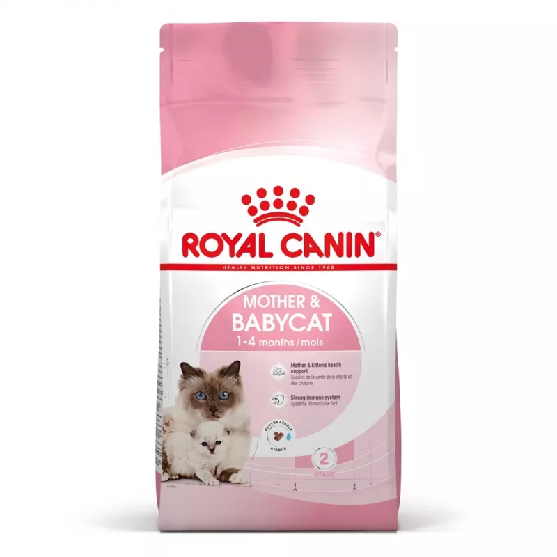 Sausā kaķu barība Royal Canin Mother & Babycat 2 kg — vista, grūsnām, laktējošām kaķenēm un kaķēniem (Junioriem)
