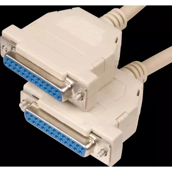 D-Sub kabelis ShiverPeaks 25-pin sieviešu-sieviešu 1,8 m (modelis AK 407)