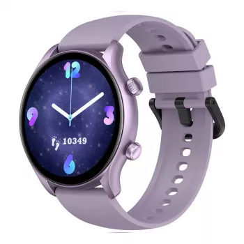 Viedpulkstenis Zeblaze Btalk 3 Plus — 1,39 collu (3,53 cm) IPS 360×360 pikseļi, skārienekrāns, silikona siksniņa, violeta