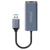 Tīkla saskarnes adapteris SAVIO AK-83 USB Type-A uz RJ-45 vīr., 5 Gbit/s, melns