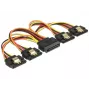 SATA kabelis DeLOCK 60156 0,15 m SATA 15-pin 4 x SATA 15-pin Daudzkrāsu