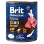 Mitrā suņu barība Brit Premium by Nature Beef with Tripe 800 g – pilnvērtīgs konservs pieaugušiem suņiem, 78% mitruma, 9% olbaltumvielu, 6,5% tauku