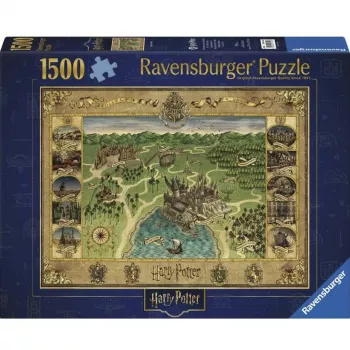 Puzle Ravensburger Hogwarts Map 1500 gab. – Ravensburger 1500 gab.