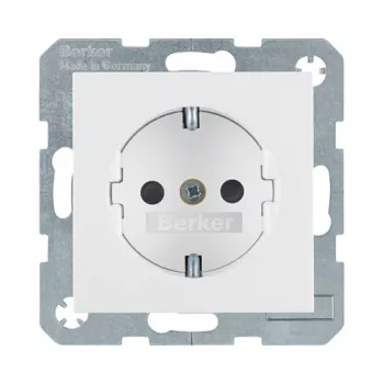 Kontaktligzda Type F berker 47231909, 16 A, 250 V, balta, plastmasas korpuss
