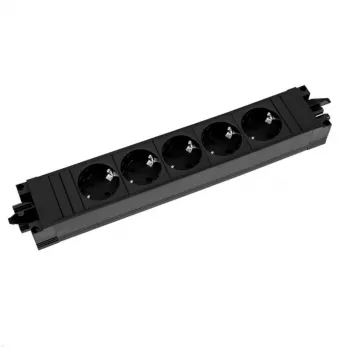 BACHMANN STEP BASE 5x iezemētais spraudnis, melns (906.18821)