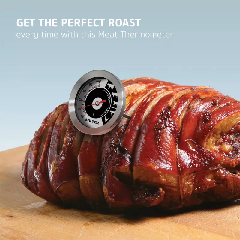 Analogue Meat Thermometer Salter 512 SSCR nerūsējošais tērauds – analogais termometra zonde cepeškrāsnij un grilam
