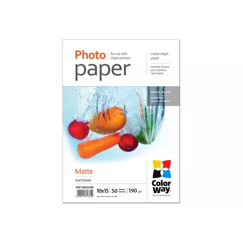 190 g/m² | 10x15 | Matēts fotopapīrs
