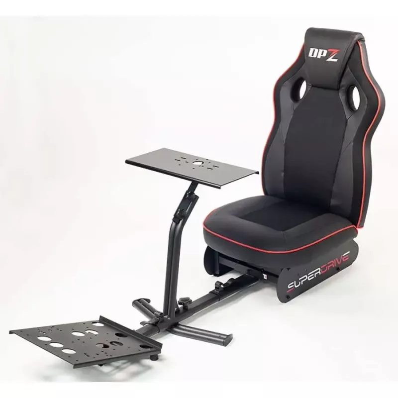 Sacīkšu pilots Subsonic SA5681 melns sarkans mākslīgā āda siets metāls