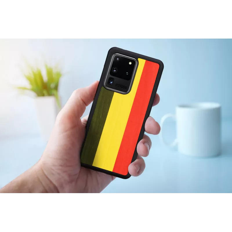 Telefona vāciņš Man and Wood Samsung Galaxy S20 Ultra — reggae Melns