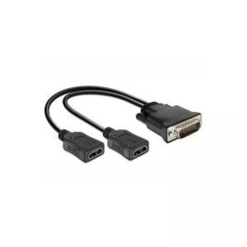 Video kabeļa adapteris DeLOCK 65280 0.25 m DMS 2 x HDMI Melns