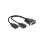 Video kabeļa adapteris DeLOCK 65280 0.25 m DMS 2 x HDMI Melns