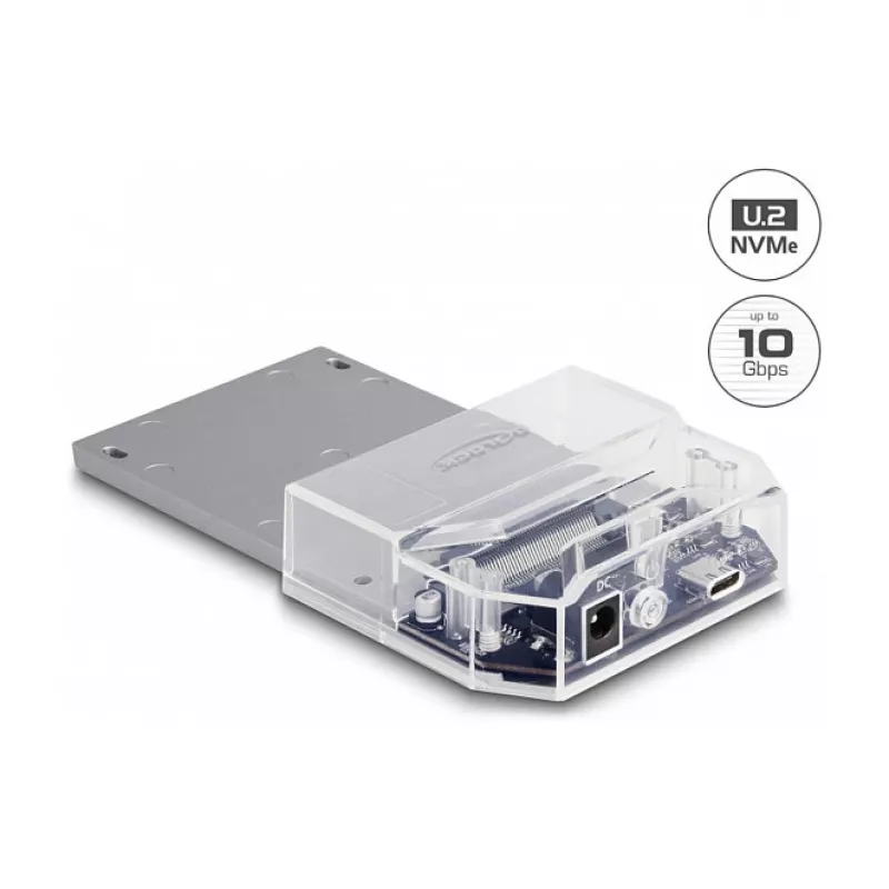 DeLOCK USB Type-C dokstacija 1 x U.2 SSD melna