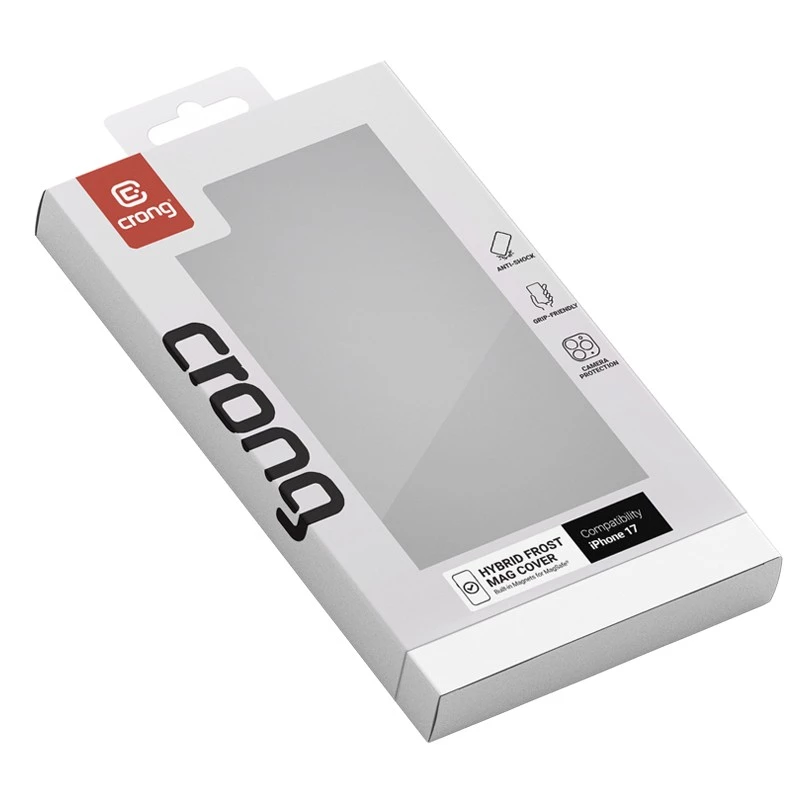 Crong Hybrid Frost MAG Cover vāciņš priekš iPhone 17 Frosted Melns