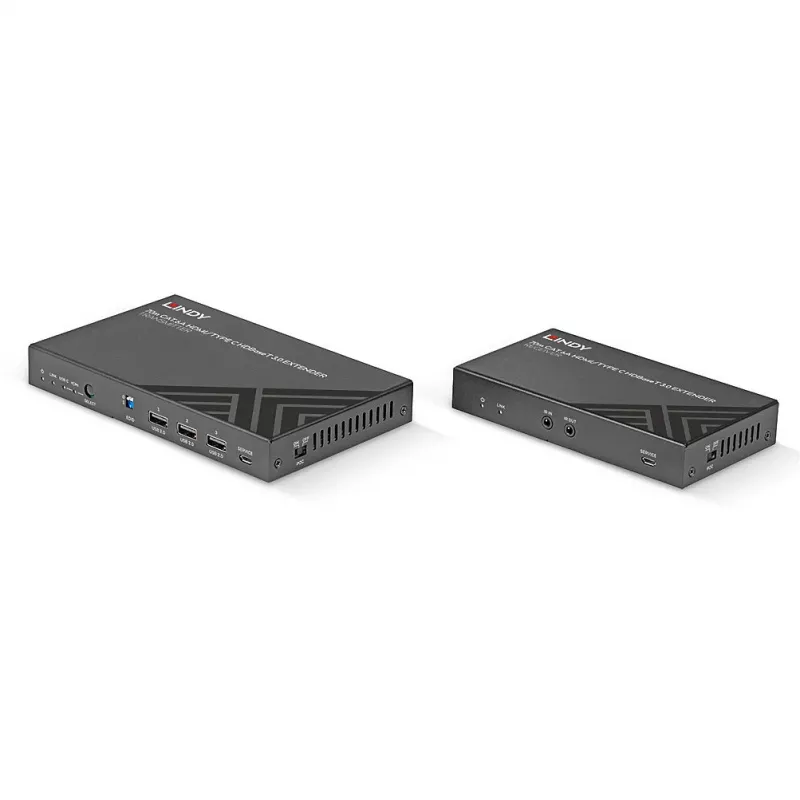 Lindy 70m Cat.6A HDMI 4K60 & Type C HDBaseT 3.0 KVM paplašinātājs