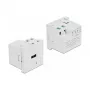 Strāvas kontaktligzda USB-A DELOCK 81311, balta, 100–240V, 0.5A, LED strāvas indikators, plastmasas korpuss