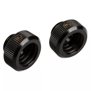Adapteris G1/4 collas ārējā vītne uz 14 mm cietajām caurulēm, BitsPower Touchaqua TA-FH14-GB, 2 gab. iepakojumā, melns