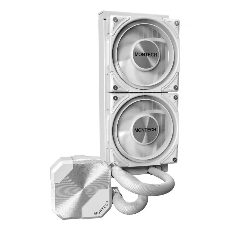 Montech HyperFlow Silent 240 Procesora universāls šķidruma dzesētājs 12 cm Balts 1 gab.