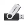 Intenso USB zibatmiņa Office Line, 64 GB, USB-A, 3.2 Gen 1x1, melns-sudraba, 64 GB, USB Type-A, 3.2 Gen 1 (3.1 Gen 1), grozāms gredzens, Melna, Sudraba